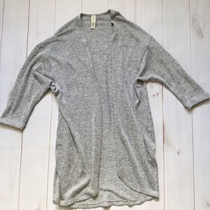 Allison Joy Gray Open Cardigan